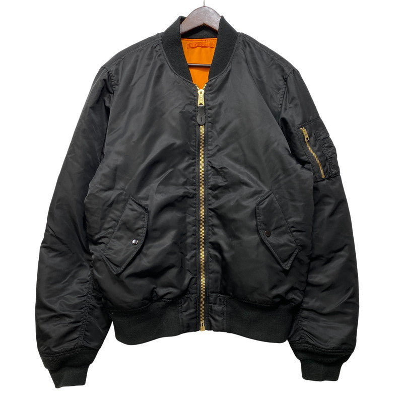 【中古品】【メンズ】 ALPHA INDUSTRIES アルファ インダストリーズ 615-37901 MA-1 FLIGHT JACKET フライト ジャケット アウター 145-260709-ya-04-izu サイズ：XL カラー：ブラック×オレンジ 万代Net店