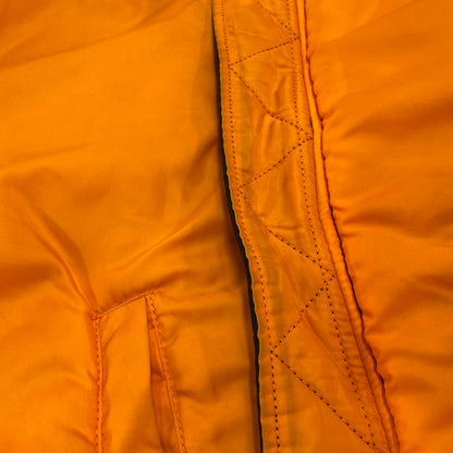 【中古品】【メンズ】 ALPHA INDUSTRIES アルファ インダストリーズ 615-37901 MA-1 FLIGHT JACKET フライト ジャケット アウター 145-260709-ya-04-izu サイズ：XL カラー：ブラック×オレンジ 万代Net店