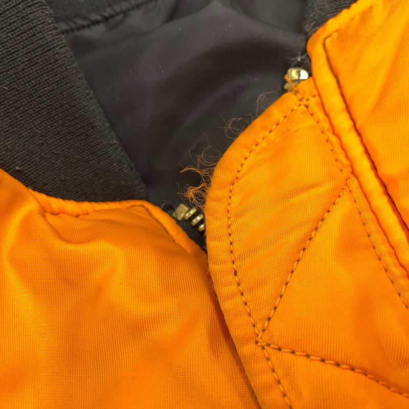 【中古品】【メンズ】 ALPHA INDUSTRIES アルファ インダストリーズ 615-37901 MA-1 FLIGHT JACKET フライト ジャケット アウター 145-260709-ya-04-izu サイズ：XL カラー：ブラック×オレンジ 万代Net店