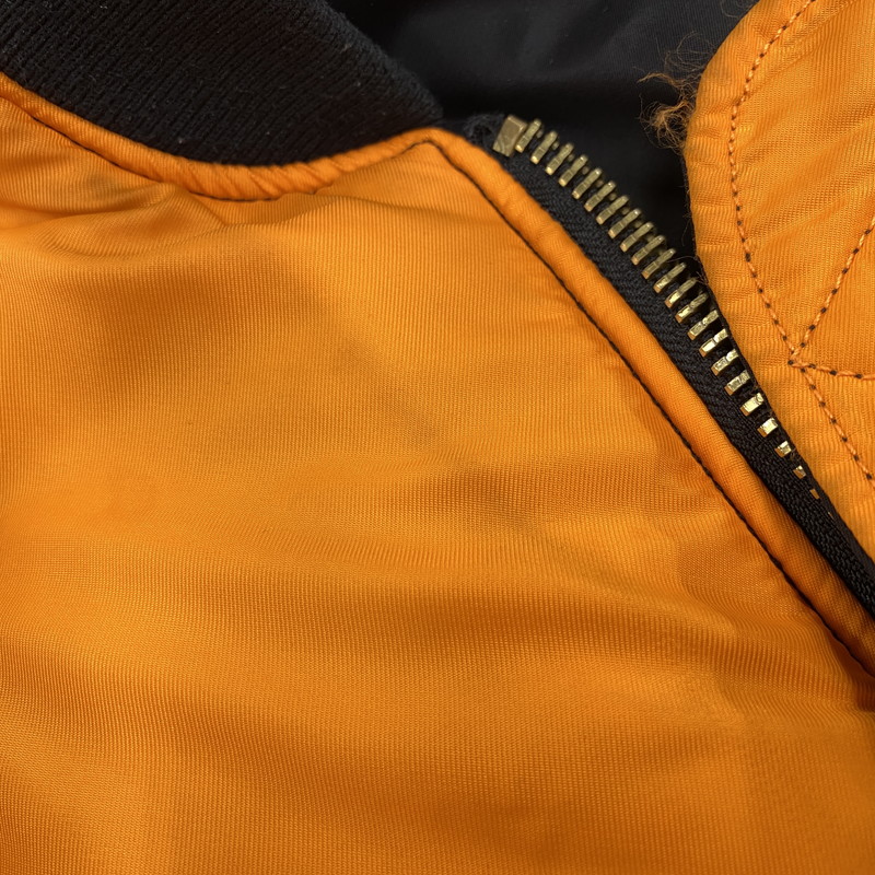 【中古品】【メンズ】 ALPHA INDUSTRIES アルファ インダストリーズ 615-37901 MA-1 FLIGHT JACKET フライト ジャケット アウター 145-260709-ya-04-izu サイズ：XL カラー：ブラック×オレンジ 万代Net店