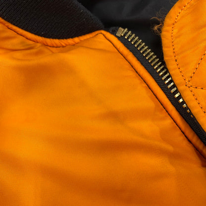 【中古品】【メンズ】 ALPHA INDUSTRIES アルファ インダストリーズ 615-37901 MA-1 FLIGHT JACKET フライト ジャケット アウター 145-260709-ya-04-izu サイズ：XL カラー：ブラック×オレンジ 万代Net店