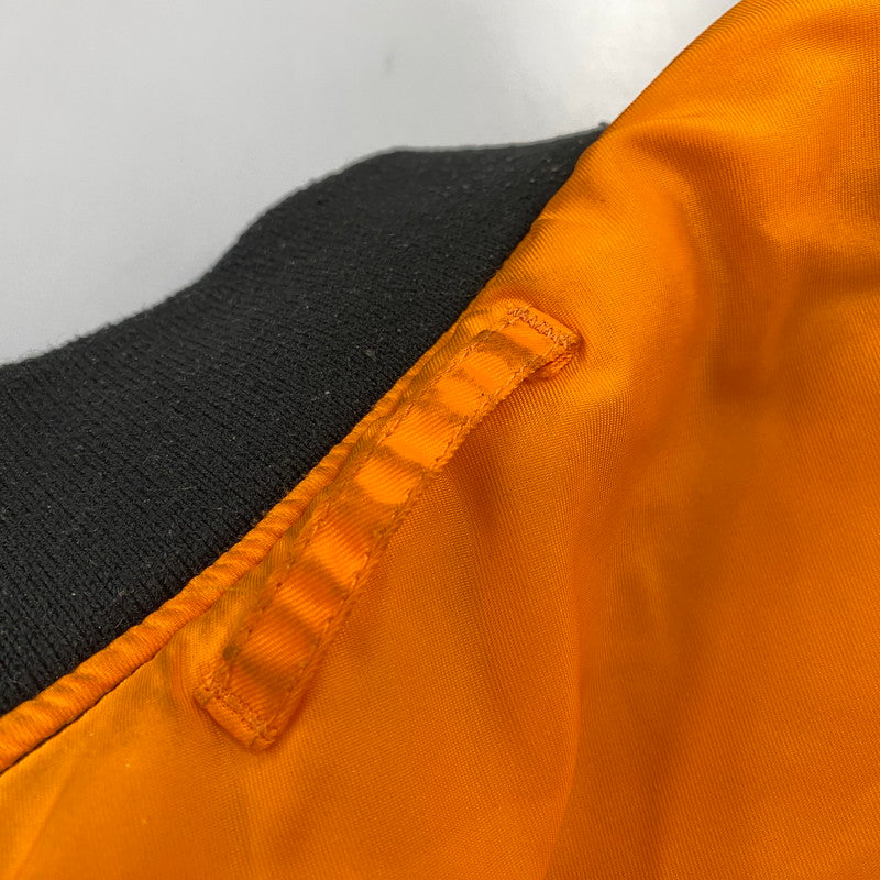 【中古品】【メンズ】 ALPHA INDUSTRIES アルファ インダストリーズ 615-37901 MA-1 FLIGHT JACKET フライト ジャケット アウター 145-260709-ya-04-izu サイズ：XL カラー：ブラック×オレンジ 万代Net店