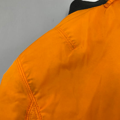 【中古品】【メンズ】 ALPHA INDUSTRIES アルファ インダストリーズ 615-37901 MA-1 FLIGHT JACKET フライト ジャケット アウター 145-260709-ya-04-izu サイズ：XL カラー：ブラック×オレンジ 万代Net店