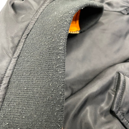 【中古品】【メンズ】 ALPHA INDUSTRIES アルファ インダストリーズ 615-37901 MA-1 FLIGHT JACKET フライト ジャケット アウター 145-260709-ya-04-izu サイズ：XL カラー：ブラック×オレンジ 万代Net店