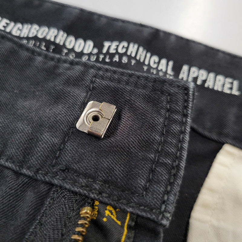 【中古品】【メンズ】 NEIGHBORHOOD ネイバーフッド KENDALL NARROW CHINO PANTS 141ARNH-PTM03 ケンダルナロー チノパンツ 153-260715-as-09-izu サイズ：L カラー：ブラック 万代Net店