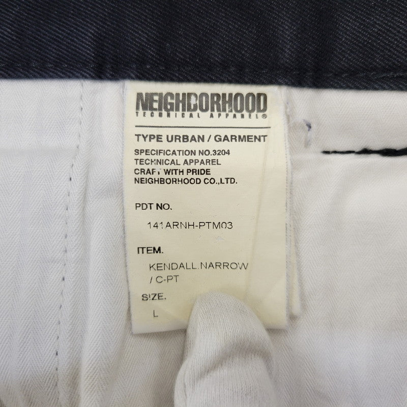 【中古品】【メンズ】 NEIGHBORHOOD ネイバーフッド KENDALL NARROW CHINO PANTS 141ARNH-PTM03 ケンダルナロー チノパンツ 153-260715-as-09-izu サイズ：L カラー：ブラック 万代Net店