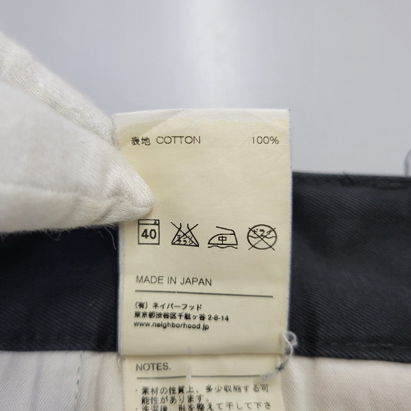 【中古品】【メンズ】 NEIGHBORHOOD ネイバーフッド KENDALL NARROW CHINO PANTS 141ARNH-PTM03 ケンダルナロー チノパンツ 153-260715-as-09-izu サイズ：L カラー：ブラック 万代Net店