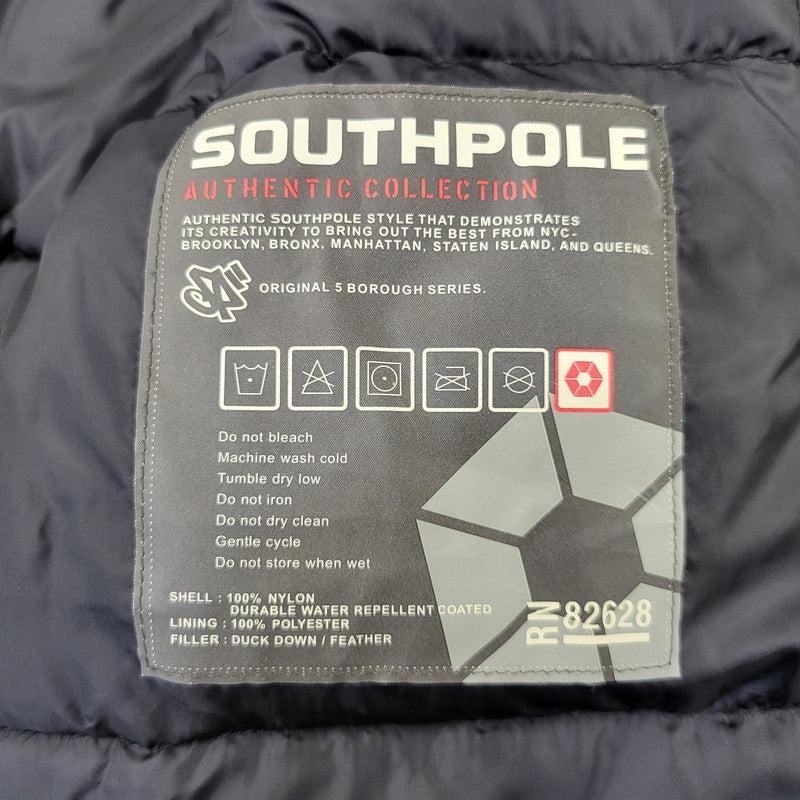 【中古品】【メンズ】 SOUTHPOLE サウスポール HOODED DOWN JACKET フーデッド ダウンジャケット ファー付き 146-260715-as-13-izu サイズ：XL カラー：ブラック 万代Net店