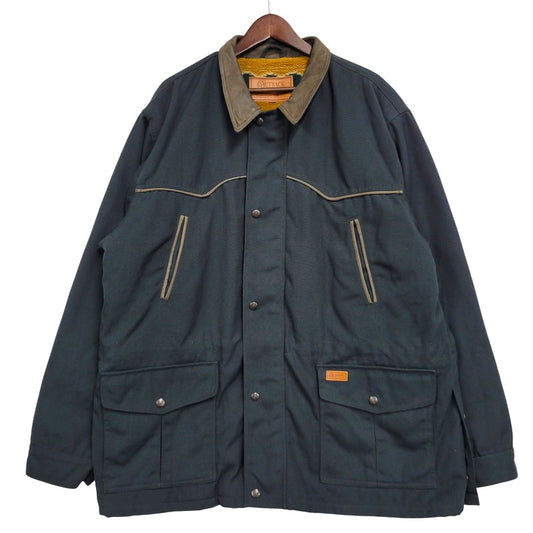【中古品】【メンズ】 OUTBACK アウトバック LEATHER COLLAR FLEECE LINER DUCK HUNTING JACKET レザーカラー フリースライナー ダックハンティングジャケット 146-260715-as-11-izu カラー：グリーン 万代Net店