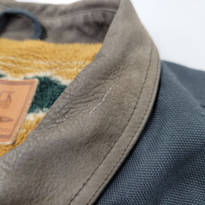 【中古品】【メンズ】 OUTBACK アウトバック LEATHER COLLAR FLEECE LINER DUCK HUNTING JACKET レザーカラー フリースライナー ダックハンティングジャケット 146-260715-as-11-izu カラー：グリーン 万代Net店