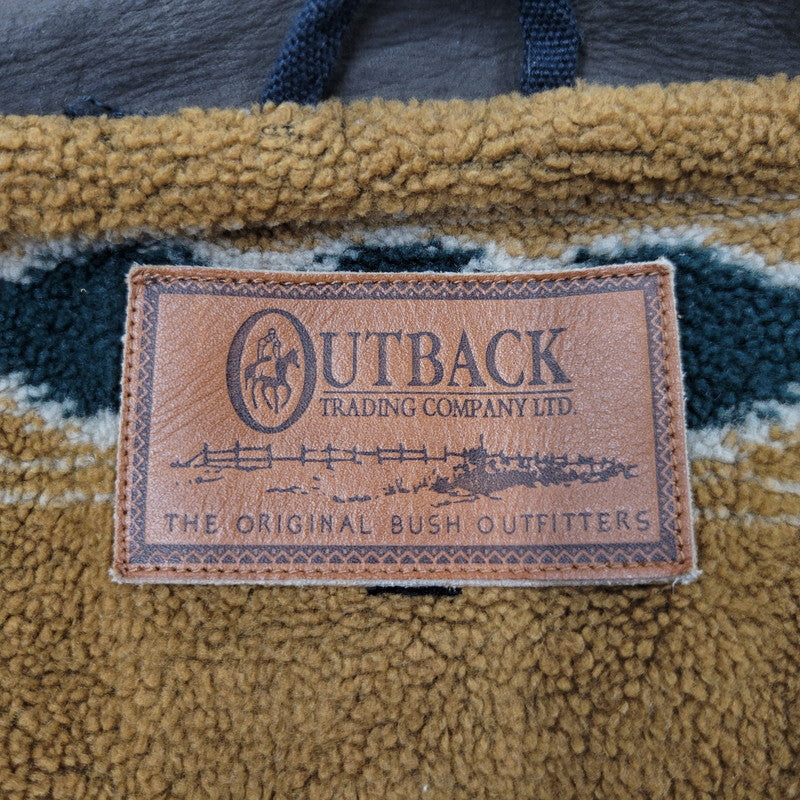 【中古品】【メンズ】 OUTBACK アウトバック LEATHER COLLAR FLEECE LINER DUCK HUNTING JACKET レザーカラー フリースライナー ダックハンティングジャケット 146-260715-as-11-izu カラー：グリーン 万代Net店