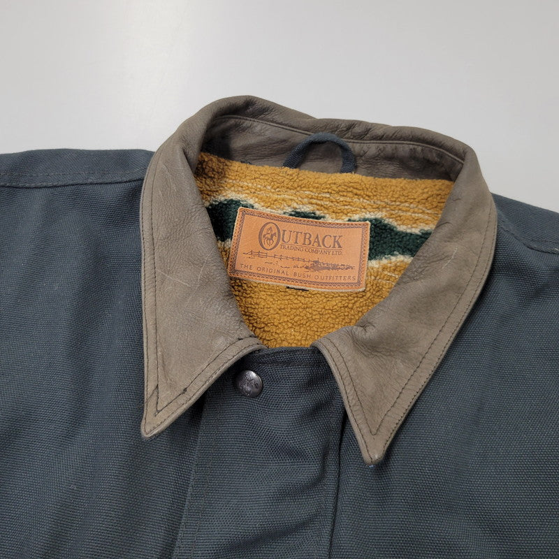 【中古品】【メンズ】 OUTBACK アウトバック LEATHER COLLAR FLEECE LINER DUCK HUNTING JACKET レザーカラー フリースライナー ダックハンティングジャケット 146-260715-as-11-izu カラー：グリーン 万代Net店