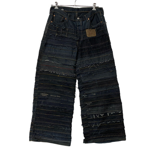【中古品】【メンズ】 USED 再構築 REMAKE WIDE DENIM PANTS リメイク ワイド デニム パンツ ボトムス ズボン 157-260711-cs-05-izu カラー：ブラック 万代Net店