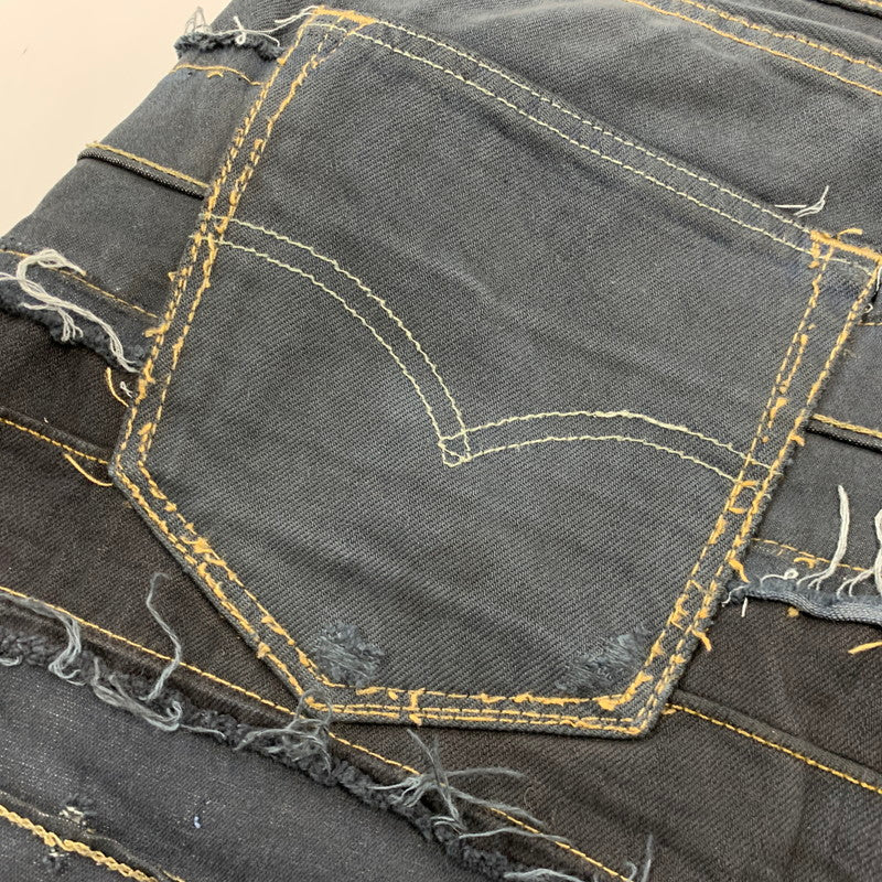 【中古品】【メンズ】 USED 再構築 REMAKE WIDE DENIM PANTS リメイク ワイド デニム パンツ ボトムス ズボン 157-260711-cs-05-izu カラー：ブラック 万代Net店