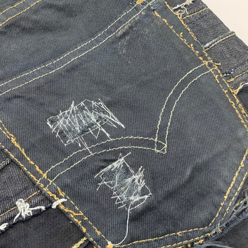【中古品】【メンズ】 USED 再構築 REMAKE WIDE DENIM PANTS リメイク ワイド デニム パンツ ボトムス ズボン 157-260711-cs-05-izu カラー：ブラック 万代Net店
