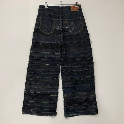 【中古品】【メンズ】 USED 再構築 REMAKE WIDE DENIM PANTS リメイク ワイド デニム パンツ ボトムス ズボン 157-260711-cs-05-izu カラー：ブラック 万代Net店