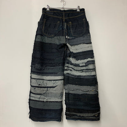 【中古品】【メンズ】 USED 再構築 REMAKE WIDE DENIM PANTS リメイク ワイド デニム パンツ ボトムス ズボン 157-260711-cs-05-izu カラー：ブラック 万代Net店