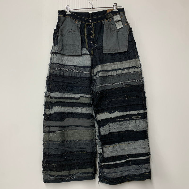 【中古品】【メンズ】 USED 再構築 REMAKE WIDE DENIM PANTS リメイク ワイド デニム パンツ ボトムス ズボン 157-260711-cs-05-izu カラー：ブラック 万代Net店
