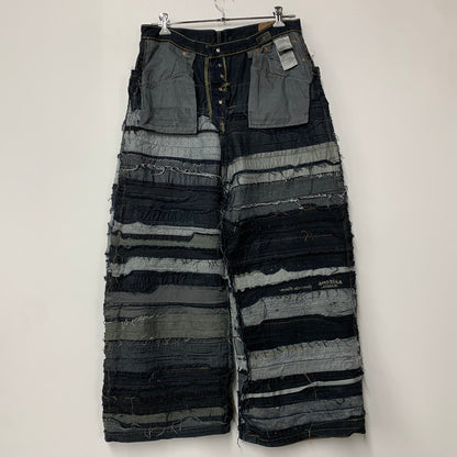 【中古品】【メンズ】 USED 再構築 REMAKE WIDE DENIM PANTS リメイク ワイド デニム パンツ ボトムス ズボン 157-260711-cs-05-izu カラー：ブラック 万代Net店