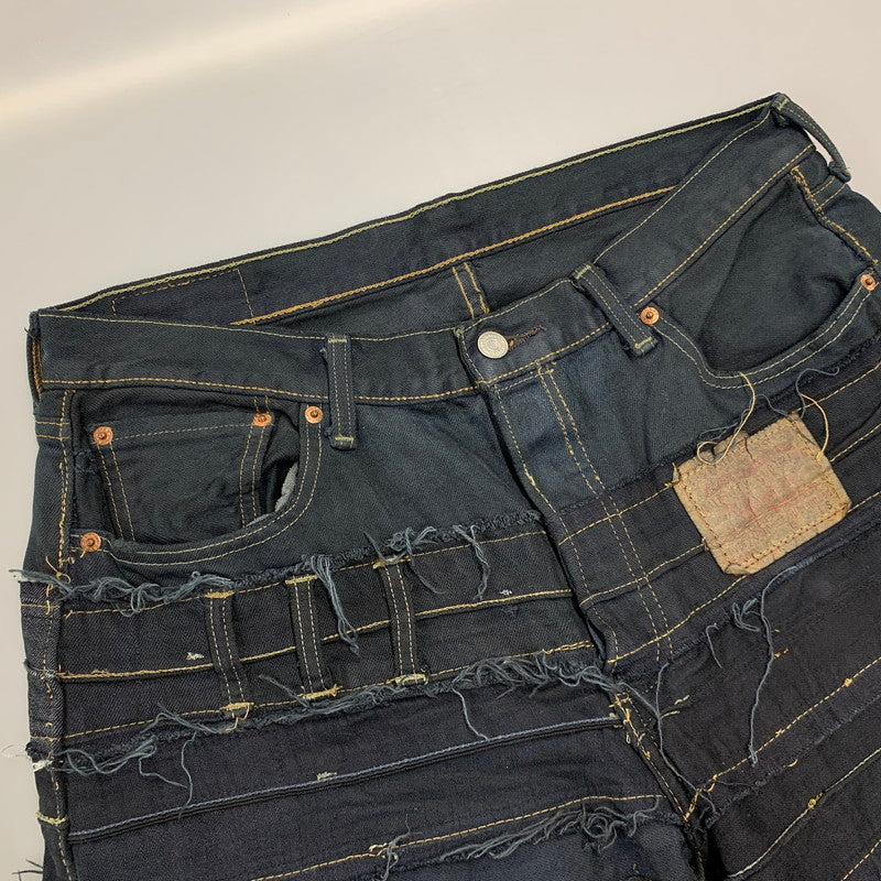 【中古品】【メンズ】 USED 再構築 REMAKE WIDE DENIM PANTS リメイク ワイド デニム パンツ ボトムス ズボン 157-260711-cs-05-izu カラー：ブラック 万代Net店