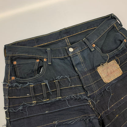 【中古品】【メンズ】 USED 再構築 REMAKE WIDE DENIM PANTS リメイク ワイド デニム パンツ ボトムス ズボン 157-260711-cs-05-izu カラー：ブラック 万代Net店