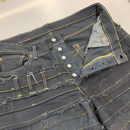 【中古品】【メンズ】 USED 再構築 REMAKE WIDE DENIM PANTS リメイク ワイド デニム パンツ ボトムス ズボン 157-260711-cs-05-izu カラー：ブラック 万代Net店