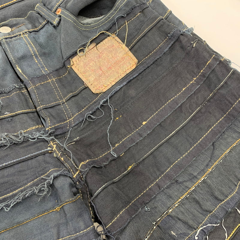 【中古品】【メンズ】 USED 再構築 REMAKE WIDE DENIM PANTS リメイク ワイド デニム パンツ ボトムス ズボン 157-260711-cs-05-izu カラー：ブラック 万代Net店