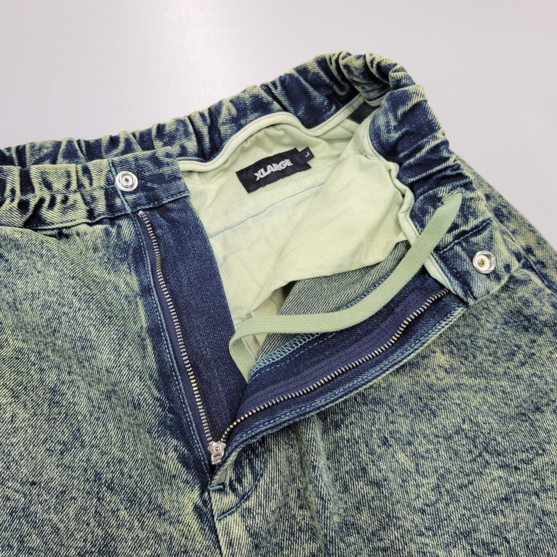 【中古品】【メンズ】 XLARGE エクストララージ OVERDYED DENIM EASY SHORT PANTS 101212031010 オーバーダイ デニム イージー ショートパンツ 153-260715-as-08-izu サイズ：L カラー：インディゴ系 万代Net店