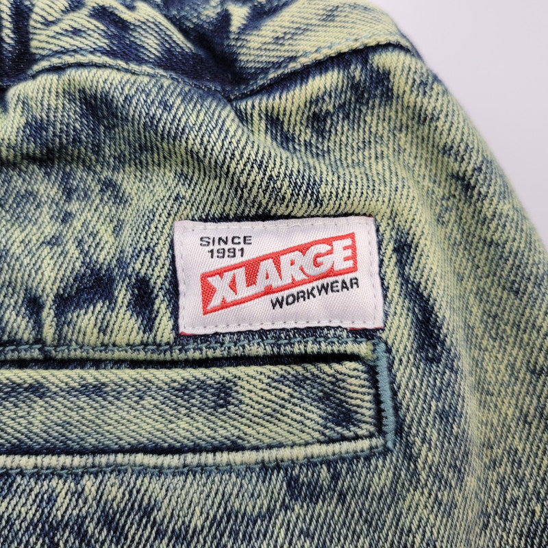 【中古品】【メンズ】 XLARGE エクストララージ OVERDYED DENIM EASY SHORT PANTS 101212031010 オーバーダイ デニム イージー ショートパンツ 153-260715-as-08-izu サイズ：L カラー：インディゴ系 万代Net店
