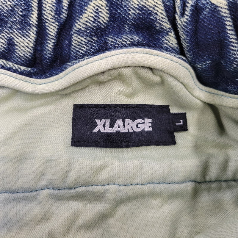 【中古品】【メンズ】 XLARGE エクストララージ OVERDYED DENIM EASY SHORT PANTS 101212031010 オーバーダイ デニム イージー ショートパンツ 153-260715-as-08-izu サイズ：L カラー：インディゴ系 万代Net店