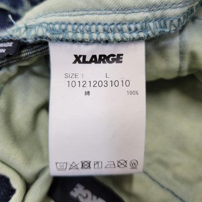 【中古品】【メンズ】 XLARGE エクストララージ OVERDYED DENIM EASY SHORT PANTS 101212031010 オーバーダイ デニム イージー ショートパンツ 153-260715-as-08-izu サイズ：L カラー：インディゴ系 万代Net店