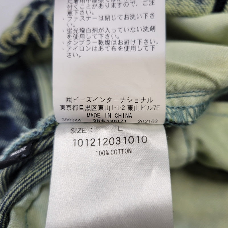 【中古品】【メンズ】 XLARGE エクストララージ OVERDYED DENIM EASY SHORT PANTS 101212031010 オーバーダイ デニム イージー ショートパンツ 153-260715-as-08-izu サイズ：L カラー：インディゴ系 万代Net店