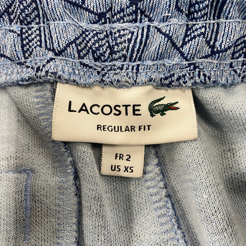 【中古品】【メンズ】 LACOSTE ラコステ XH1440 MONOGRAM JACQUARD TRACK PANTS モノグラム ジャガード トラック パンツ パンツ ボトムス ズボン 158-260710-cs-03-izu サイズ：XS カラー：ブルー 万代Net店