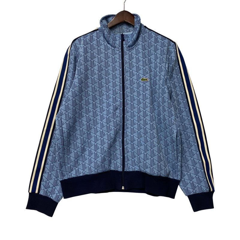 【中古品】【メンズ】 LACOSTE ラコステ SH1368 MONOGRAM JACQUARD TRACK JACKET モノグラム ジャガード トラック ジャケット 147-260710-cs-04-izu サイズ：L カラー：ブルー 万代Net店