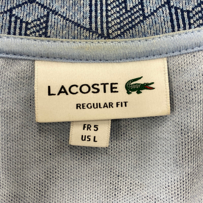 【中古品】【メンズ】 LACOSTE ラコステ SH1368 MONOGRAM JACQUARD TRACK JACKET モノグラム ジャガード トラック ジャケット 147-260710-cs-04-izu サイズ：L カラー：ブルー 万代Net店