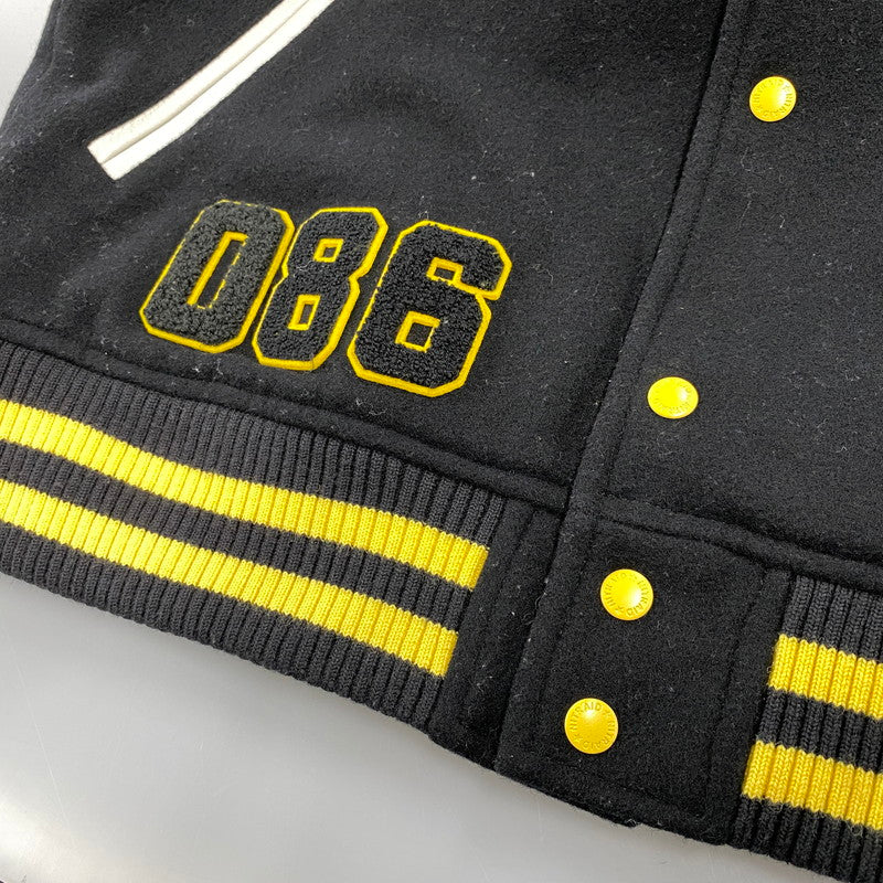 【中古品】【メンズ】 NITRAID ナイトレイド NR011-HJ07 MELTON STADIUM JUMPER メルトン スタジアム ジャンパー アウター 142-260710-cs-10-izu サイズ：2XL カラー：ブラック×ホワイト 万代Net店