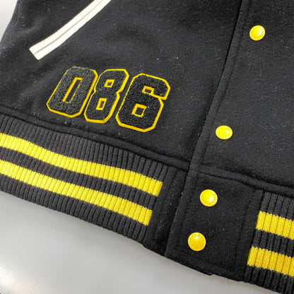 【中古品】【メンズ】 NITRAID ナイトレイド NR011-HJ07 MELTON STADIUM JUMPER メルトン スタジアム ジャンパー アウター 142-260710-cs-10-izu サイズ：2XL カラー：ブラック×ホワイト 万代Net店