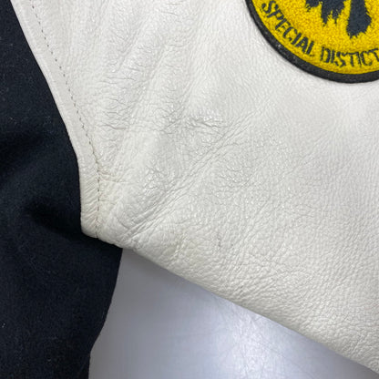 【中古品】【メンズ】 NITRAID ナイトレイド NR011-HJ07 MELTON STADIUM JUMPER メルトン スタジアム ジャンパー アウター 142-260710-cs-10-izu サイズ：2XL カラー：ブラック×ホワイト 万代Net店