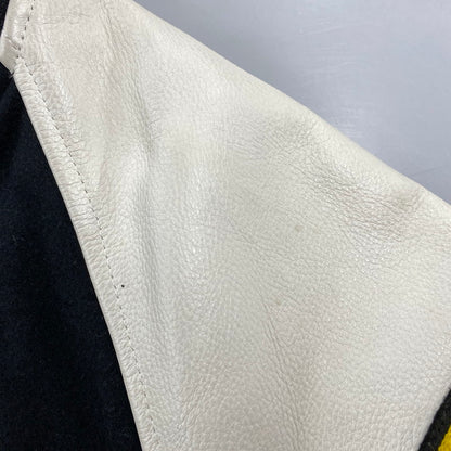 【中古品】【メンズ】 NITRAID ナイトレイド NR011-HJ07 MELTON STADIUM JUMPER メルトン スタジアム ジャンパー アウター 142-260710-cs-10-izu サイズ：2XL カラー：ブラック×ホワイト 万代Net店
