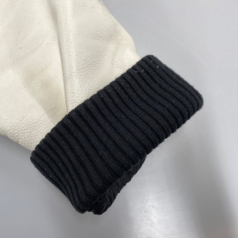 【中古品】【メンズ】 NITRAID ナイトレイド NR011-HJ07 MELTON STADIUM JUMPER メルトン スタジアム ジャンパー アウター 142-260710-cs-10-izu サイズ：2XL カラー：ブラック×ホワイト 万代Net店
