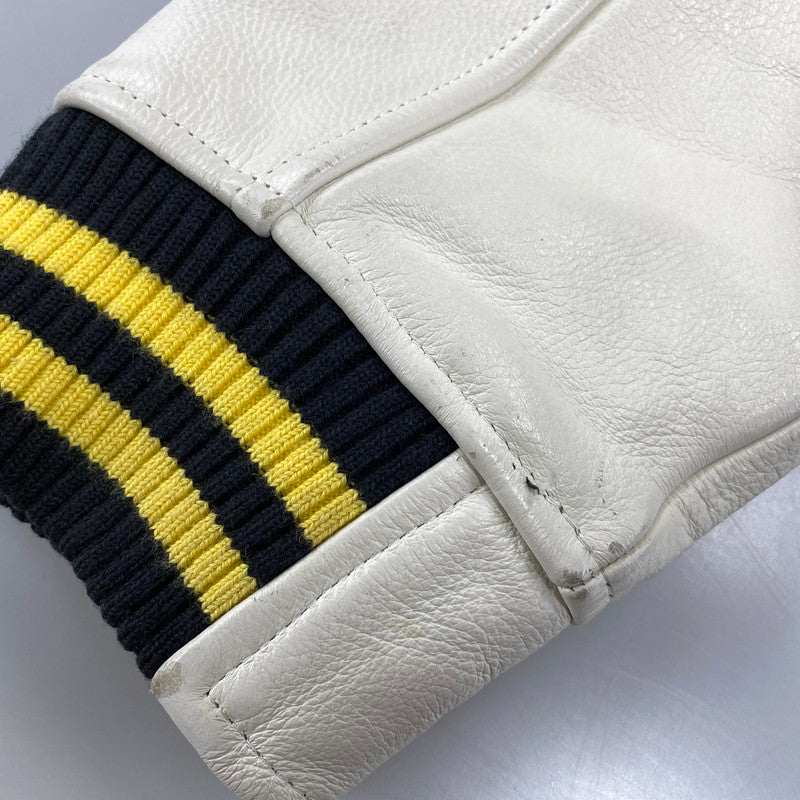 【中古品】【メンズ】 NITRAID ナイトレイド NR011-HJ07 MELTON STADIUM JUMPER メルトン スタジアム ジャンパー アウター 142-260710-cs-10-izu サイズ：2XL カラー：ブラック×ホワイト 万代Net店