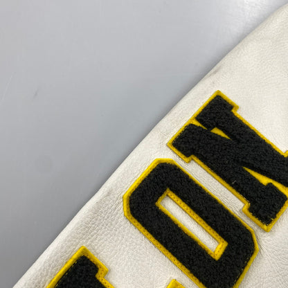 【中古品】【メンズ】 NITRAID ナイトレイド NR011-HJ07 MELTON STADIUM JUMPER メルトン スタジアム ジャンパー アウター 142-260710-cs-10-izu サイズ：2XL カラー：ブラック×ホワイト 万代Net店