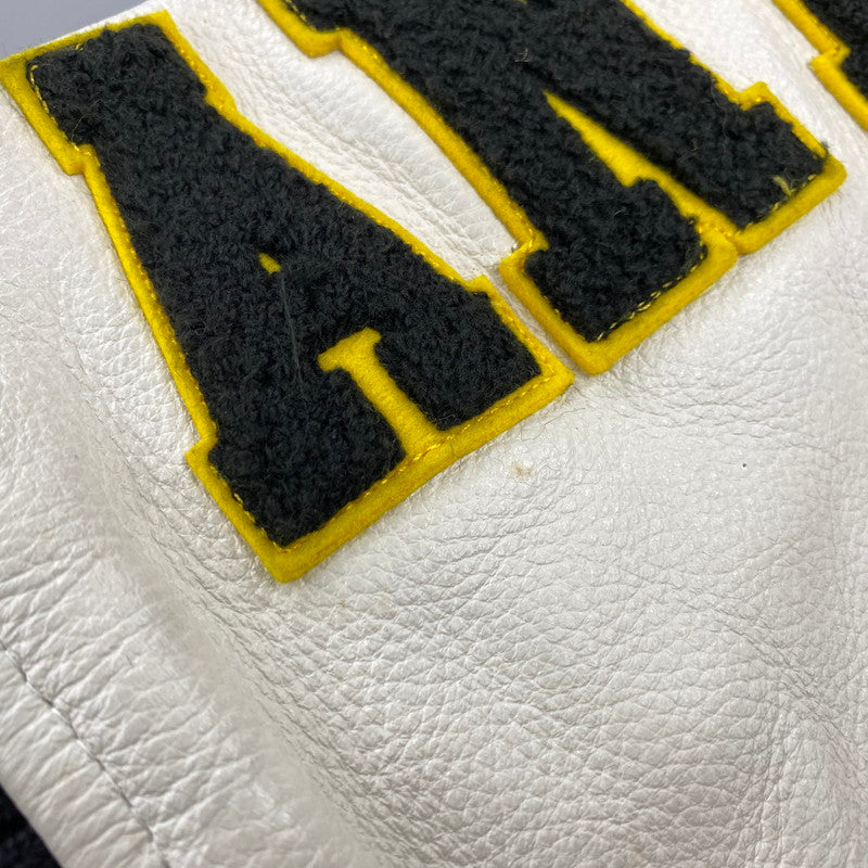 【中古品】【メンズ】 NITRAID ナイトレイド NR011-HJ07 MELTON STADIUM JUMPER メルトン スタジアム ジャンパー アウター 142-260710-cs-10-izu サイズ：2XL カラー：ブラック×ホワイト 万代Net店