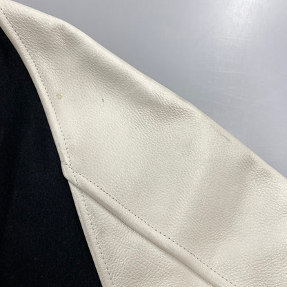 【中古品】【メンズ】 NITRAID ナイトレイド NR011-HJ07 MELTON STADIUM JUMPER メルトン スタジアム ジャンパー アウター 142-260710-cs-10-izu サイズ：2XL カラー：ブラック×ホワイト 万代Net店