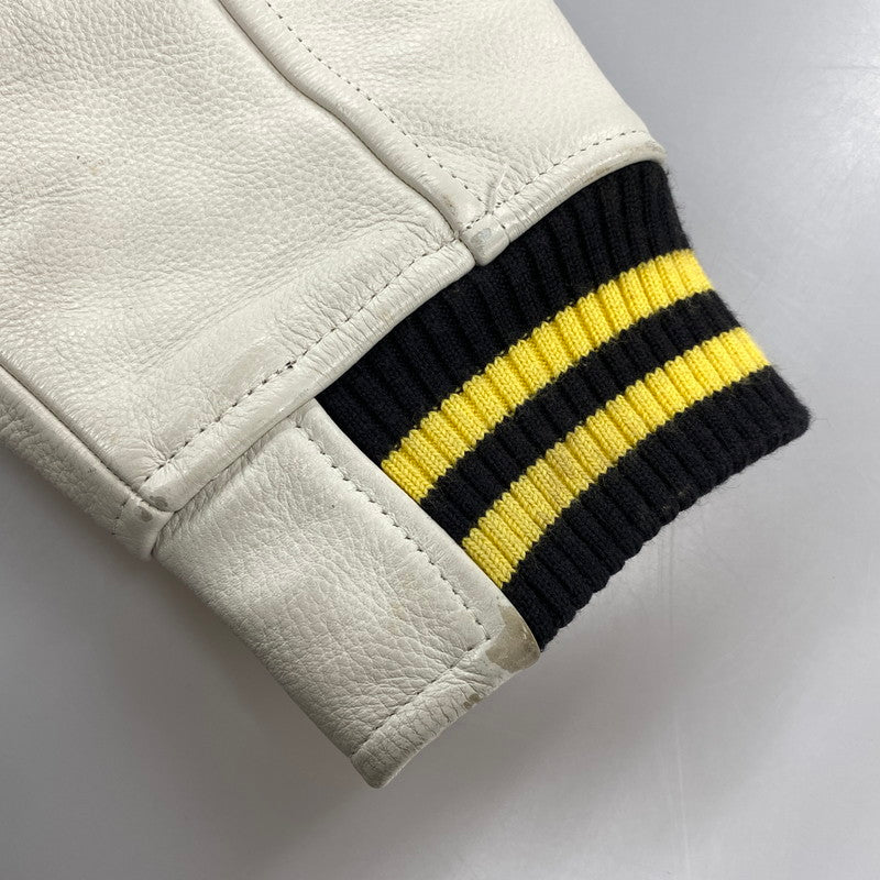 【中古品】【メンズ】 NITRAID ナイトレイド NR011-HJ07 MELTON STADIUM JUMPER メルトン スタジアム ジャンパー アウター 142-260710-cs-10-izu サイズ：2XL カラー：ブラック×ホワイト 万代Net店