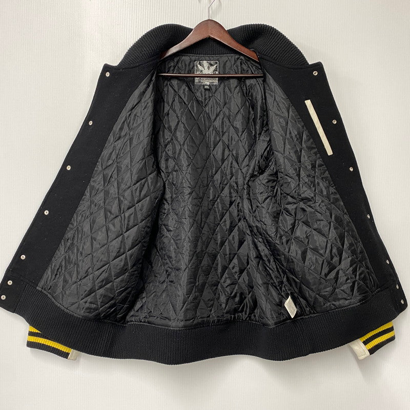 【中古品】【メンズ】 NITRAID ナイトレイド NR011-HJ07 MELTON STADIUM JUMPER メルトン スタジアム ジャンパー アウター 142-260710-cs-10-izu サイズ：2XL カラー：ブラック×ホワイト 万代Net店
