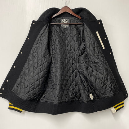 【中古品】【メンズ】 NITRAID ナイトレイド NR011-HJ07 MELTON STADIUM JUMPER メルトン スタジアム ジャンパー アウター 142-260710-cs-10-izu サイズ：2XL カラー：ブラック×ホワイト 万代Net店