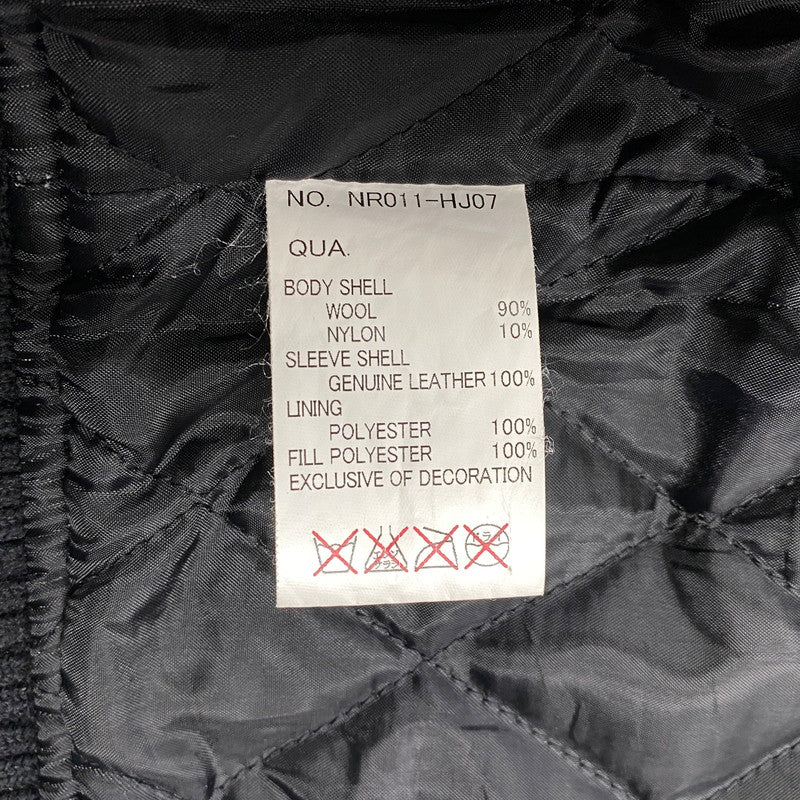 【中古品】【メンズ】 NITRAID ナイトレイド NR011-HJ07 MELTON STADIUM JUMPER メルトン スタジアム ジャンパー アウター 142-260710-cs-10-izu サイズ：2XL カラー：ブラック×ホワイト 万代Net店