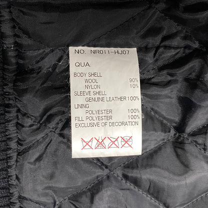 【中古品】【メンズ】 NITRAID ナイトレイド NR011-HJ07 MELTON STADIUM JUMPER メルトン スタジアム ジャンパー アウター 142-260710-cs-10-izu サイズ：2XL カラー：ブラック×ホワイト 万代Net店