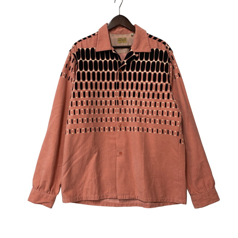 【中古品】【メンズ】 STYLE EYES スタイルアイズ SE25171 50STASTE CORDUROY OPEN COLOR SHIRT コーデュロイ オープン カラー シャツ トップス 長袖 145-260710-cs-06-izu サイズ：XL カラー：ピンク×ブラック 万代Net店